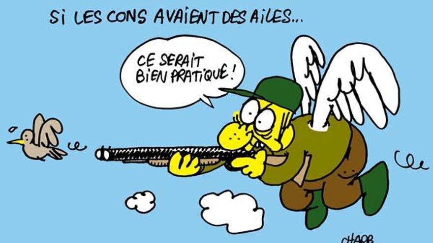 Viñeta contra la caza del dibujante Charb