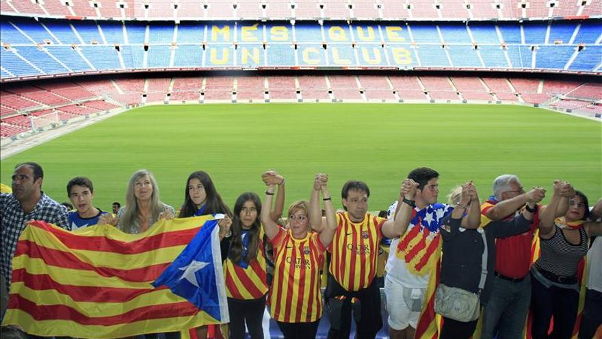 El Camp Nou, 'más que un estadio' para el independentismo catalán