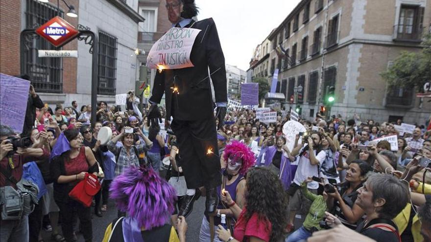 Cientos de manifestantes en Madrid contra la reforma de la ley del aborto