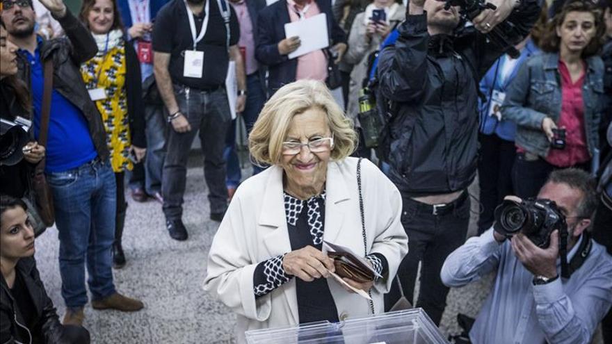 Manuela Carmena se ve alcaldesa de Madrid tras hablar con Carmona