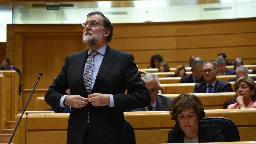 Rajoy agradece en el Senado el apoyo del PSOE en Cataluña y pide no entrar en "discrepancias menores" ni errores pasados