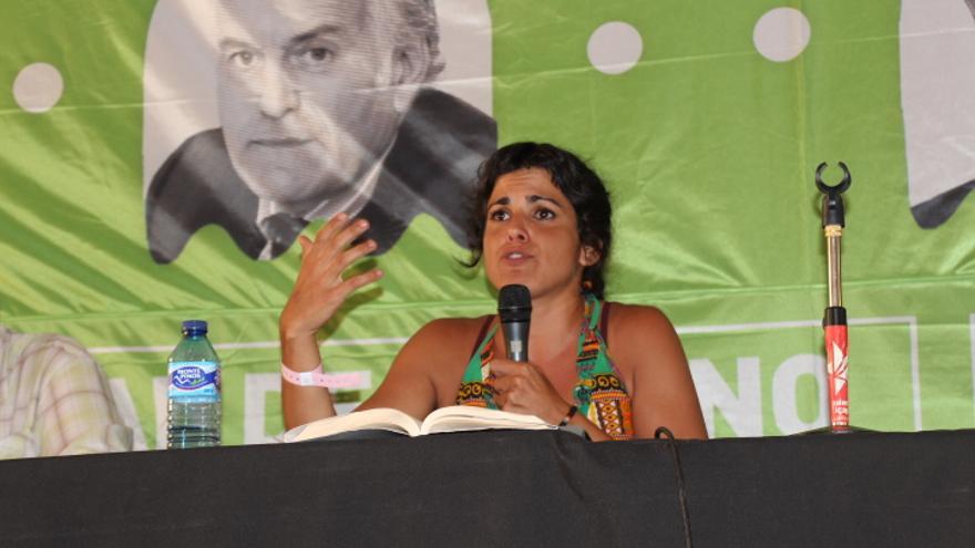 Teresa Rodríguez, durante la VI Universidad de Verano de Anticapitalistas. / Rebeca Martínez