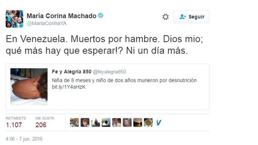 Tuit María Corina Machado