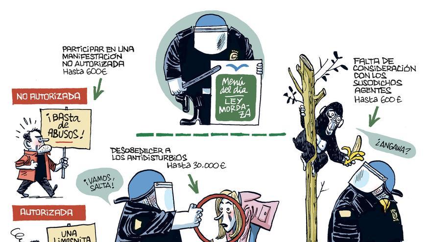 La ley de seguridad ciudadana, según Manel Fontdevila.