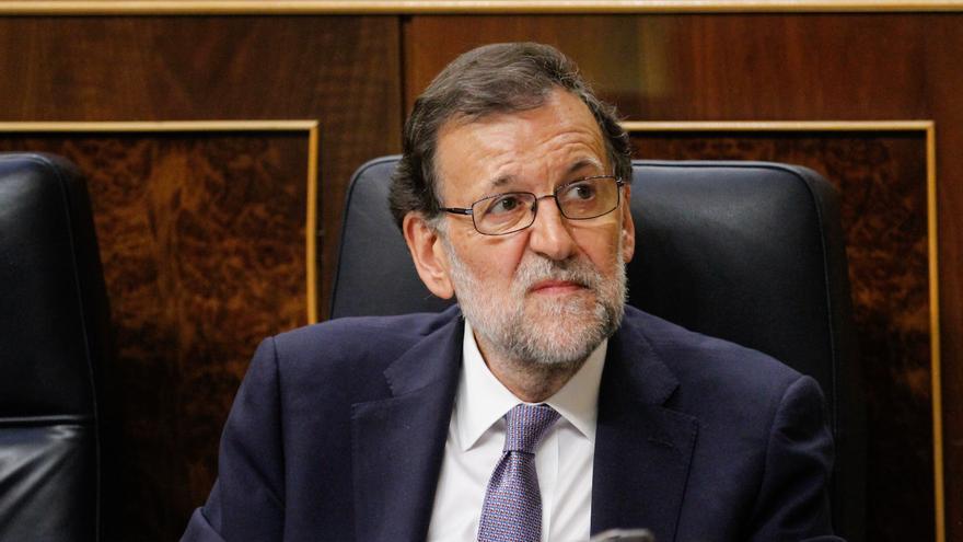 El presidente en funciones, Mariano Rajoy, en la sesión de investidura del 31 de agosto.