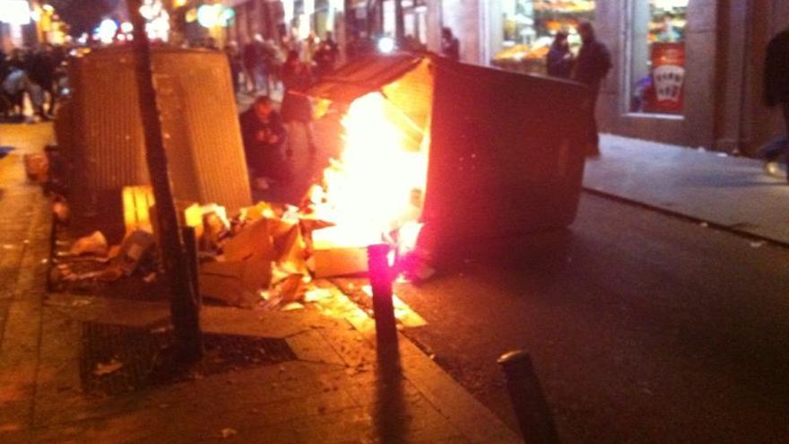 Resultado de los disturbios producidos en Tirso de Molina durante la protesta 'Rodea el Congreso'