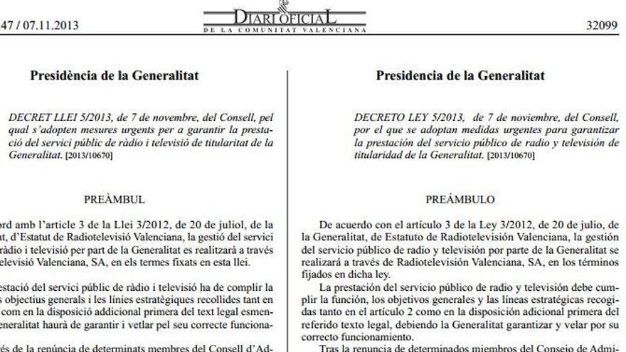 Decreto cierre RTVV EDIIMA20131202 0430 13 - Perlas informativas de Noviembre