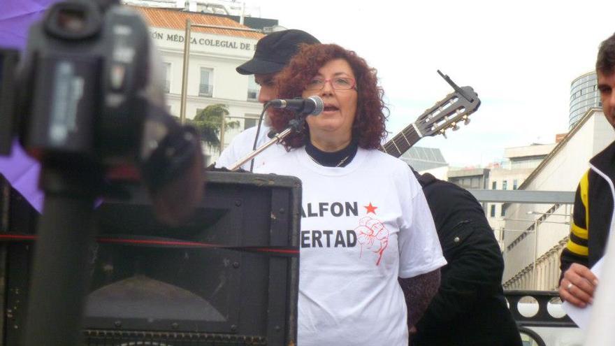 Elena Ortega, madre de Alfon, el único detenido del 14N aún en prisión, es una de las integrantes de la Asociación de Madres contra la Represión