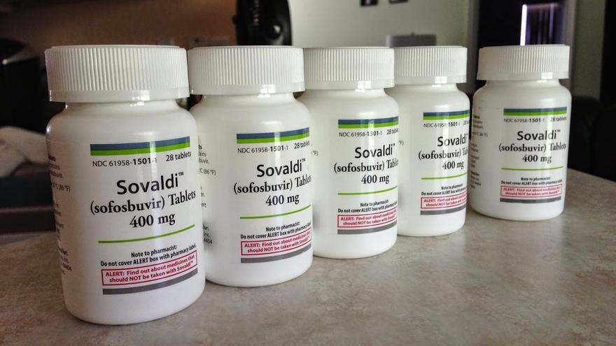 Envases de sovaldi, la píldora contra la hepatitis C.JPG