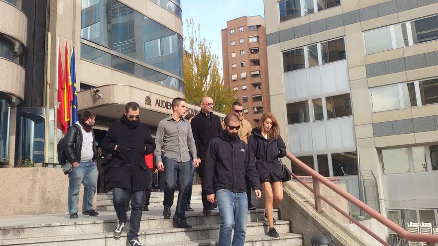 Alfon Fernández, a la salida del juicio por tenencia de explosivos en la Audiencia Provincial de Madrid, el 25 de noviembre de 2014. / E.C.