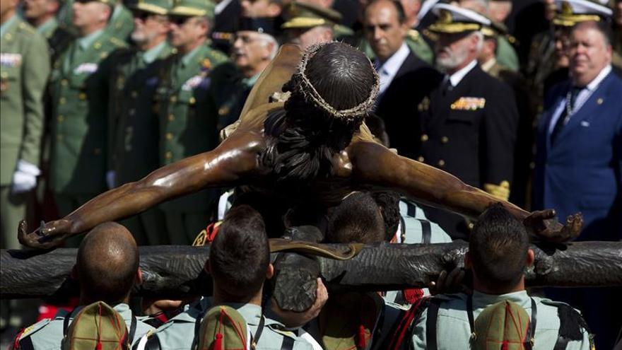 La Legión desembarca en Málaga para desfilar con el Cristo de la Buena Muerte