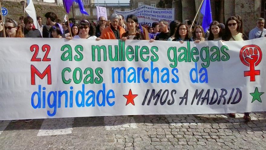 Manifestación de apoyo a la Marcha de la Dignidad en Galicia