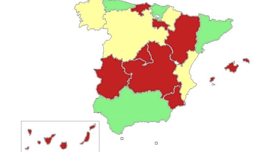 Mapa sobre la aplicación de la reforma sanitaria en España. Médicos del Mundo