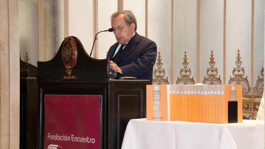 José María Martín Patino, de Fundación Encuentro, en la presentación de uno de los Informes España. Foto: Fundación Encuentro