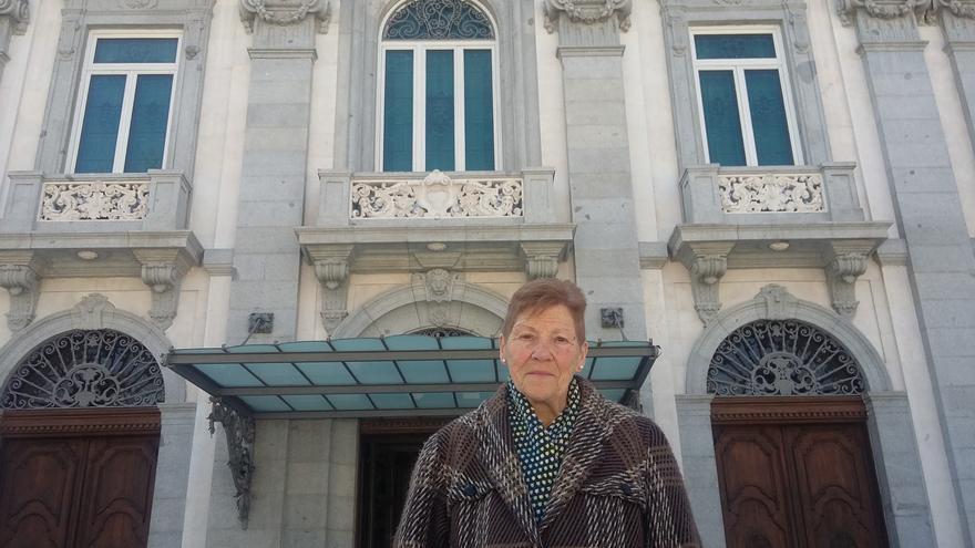 Pepita Martí, el pasado martes, frente al Tribunal Constitucional 