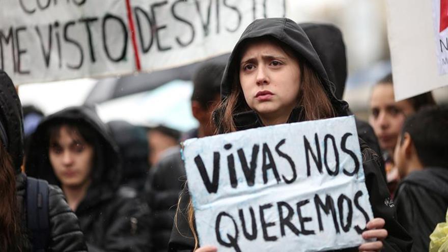 Realizan un paro en Argentina contra la violencia machista antes de la masiva marcha