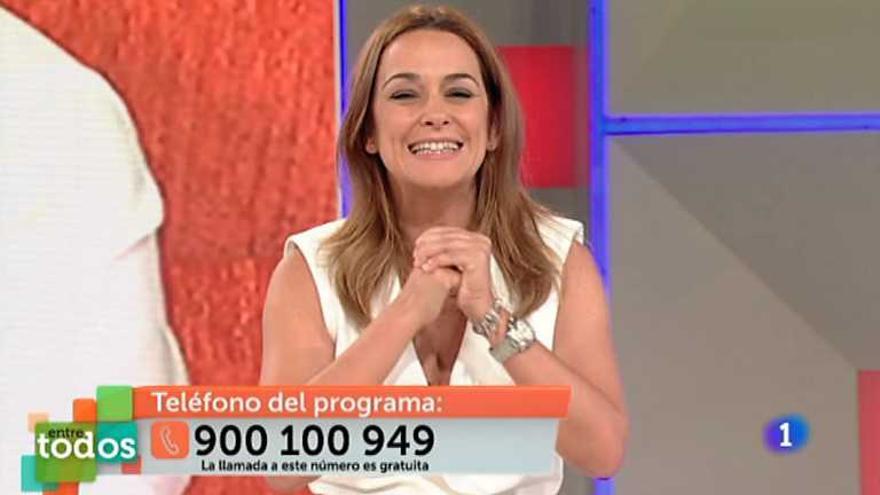 Toñi Montero, en el programa 'Entre todos', de TVE. 