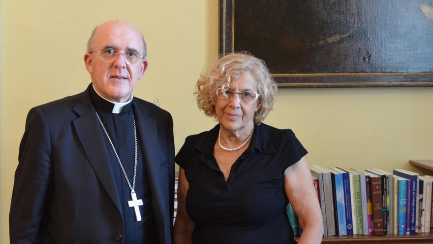 El arzobispo de Madrid y Manuela Carmena, en su primera reunión oficial