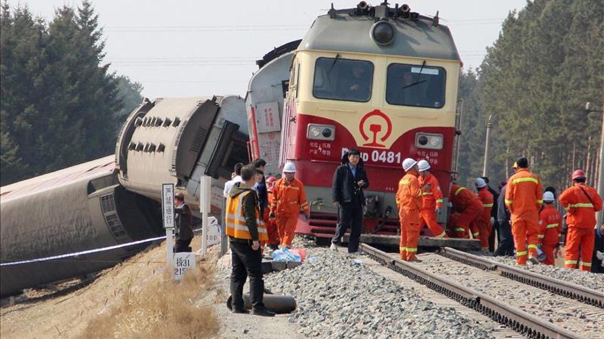 Al menos 15 heridos en un descarrilamiento de tren en el noreste de China
