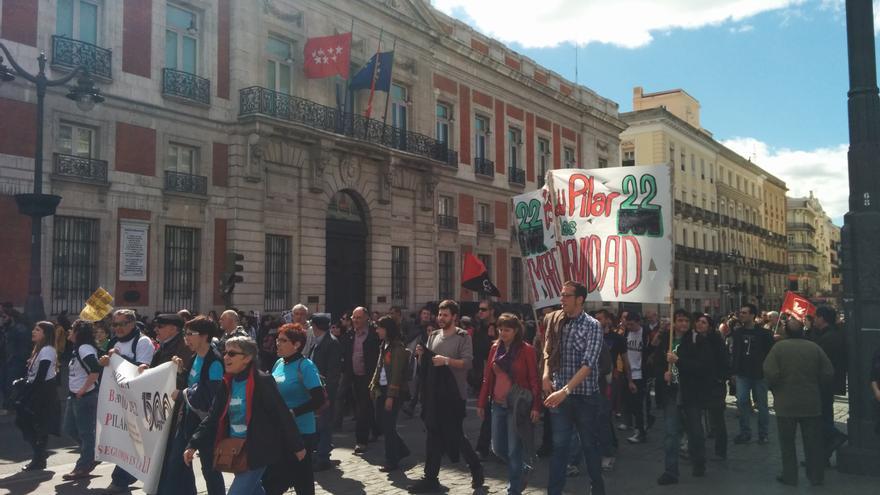 Una de las marchas a su paso por la Puerta del Sol / @marilink