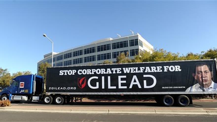 Una protesta contra el alto coste de los tratamiento de Gilead.jpg