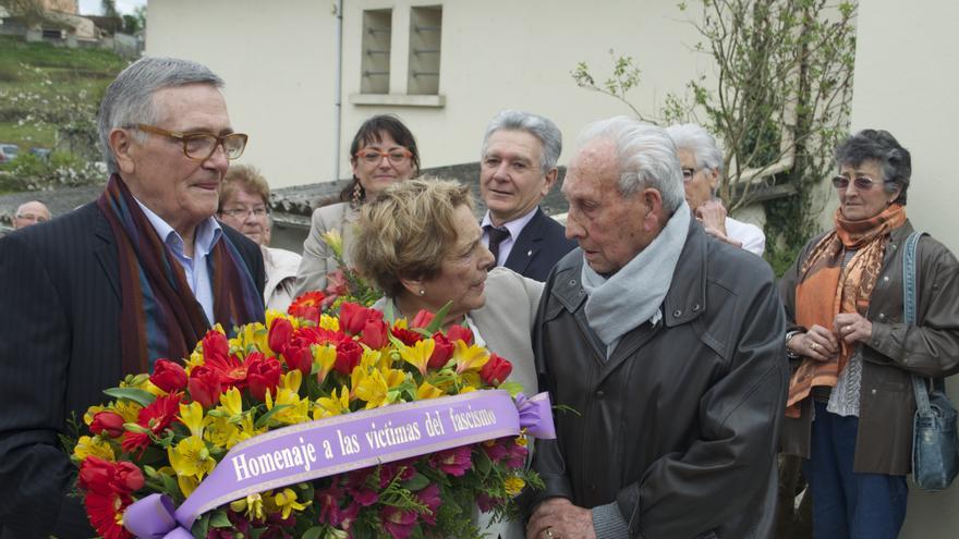 José Alcubierre durante el homenaje celebrado en Ruelle