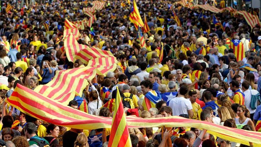 Manifestación por la independencia de Cataluña. (EFE)
