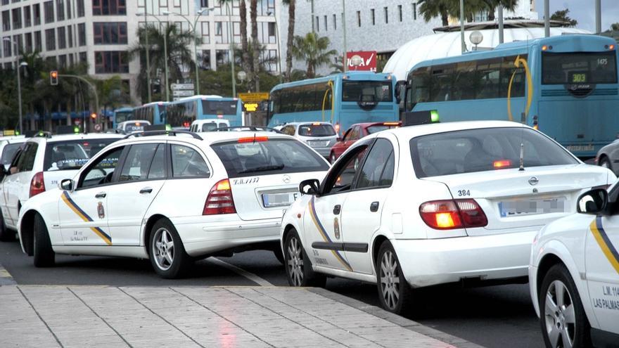 Para de taxis del Parque de San Telmo en Las Palmas de Gran Canaria.