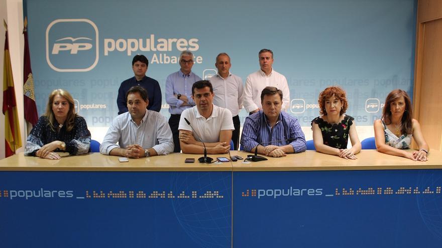 Imagen de la rueda de prensa convocada de urgencia este sábado. FOTO: Ayuntamiento de Albacete