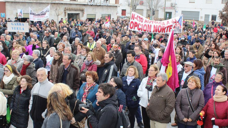 Manifestación en Piedrabuena (Ciudad Real) por la mejora de la N-430