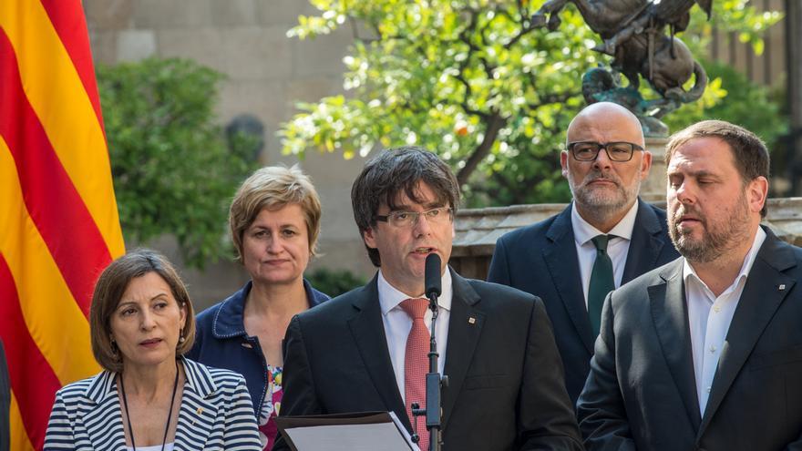 Carles Puigdemont, anunciant el dia i la pregunta del Referendum