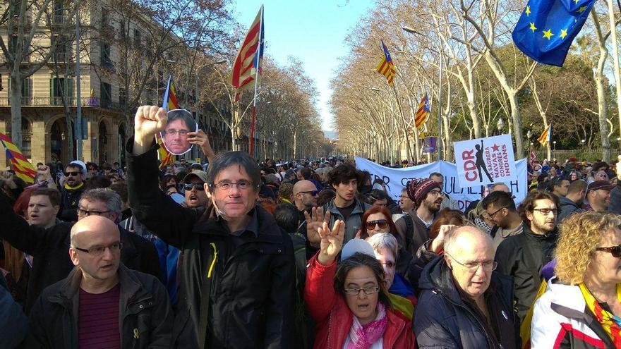 Concentración frente al Parlament de Catalunya