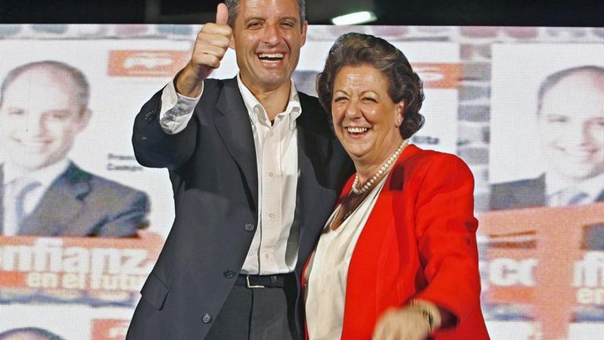Francisco Camps y Rita Barberá, en un acto de la campaña de 2007 que organizó las tramas Gürtel y Taula.