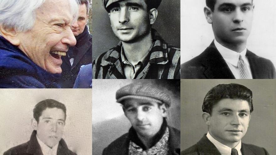 Madrileños deportados: : Jorge Semprún, Vicente Delgado, Melchor Antuñano, Andrés Fariñas, José Fontanet y Enrique Calcerrada
