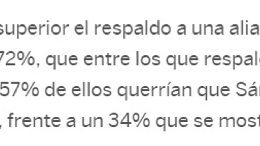 Información de El País sobre la encuesta de Metroscopia.