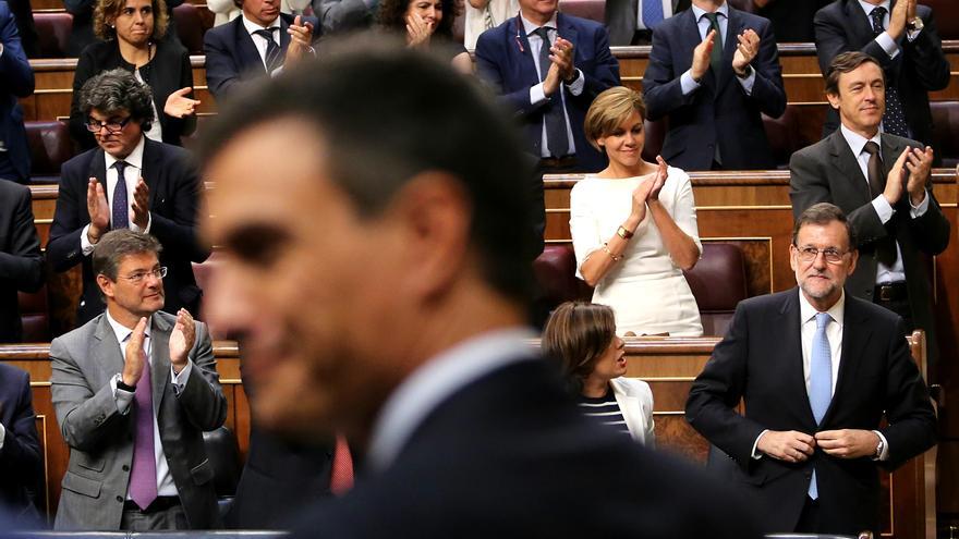 Pedro Sánchez y Mariano Rajoy, en la constitución del Congreso, el 19 de julio de 2016.