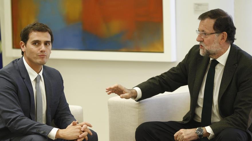 Albert Rivera y Mariano Rajoy, durante un encuentro en Moncloa.